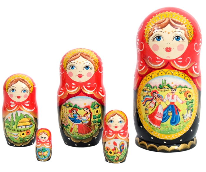 Матрешка «Девушка с коромыслом»