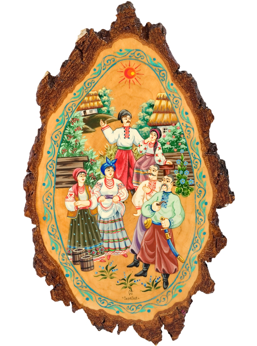Картина на зрізі дерева Сусіди