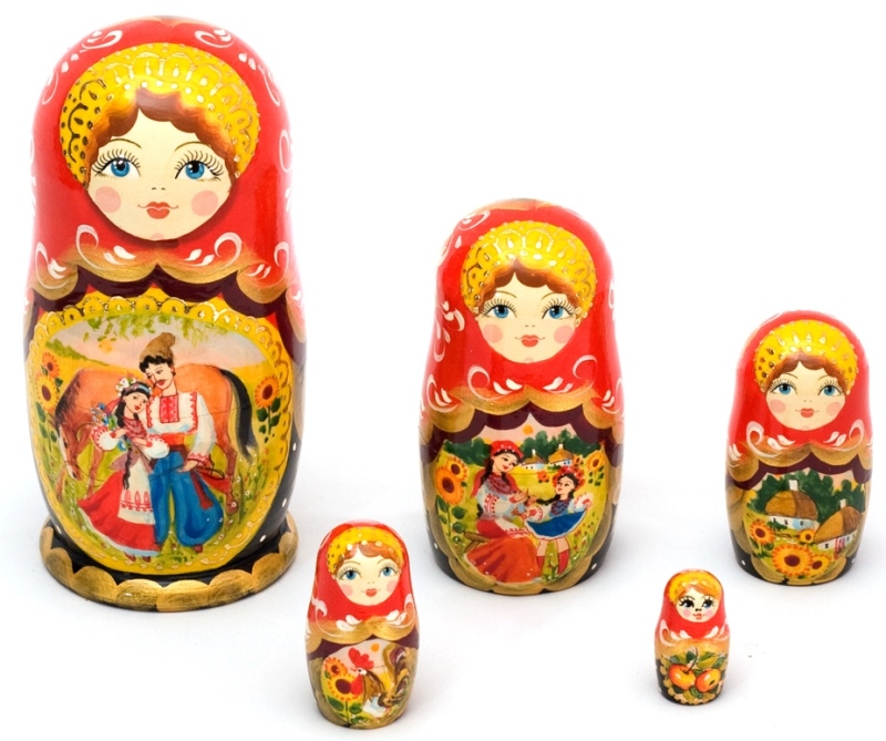 Матрьошка «В поле з конем»