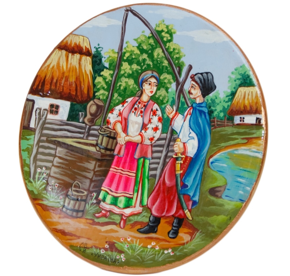 Деревянная тарелка Село